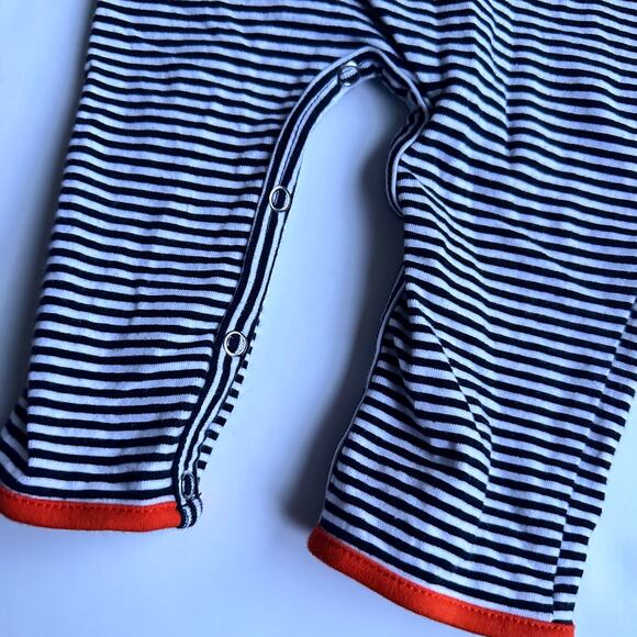 Peaches n Cream Striped Bat Appliqué Halloween Longall - Size 3-6 Months - Picture 2 of 5